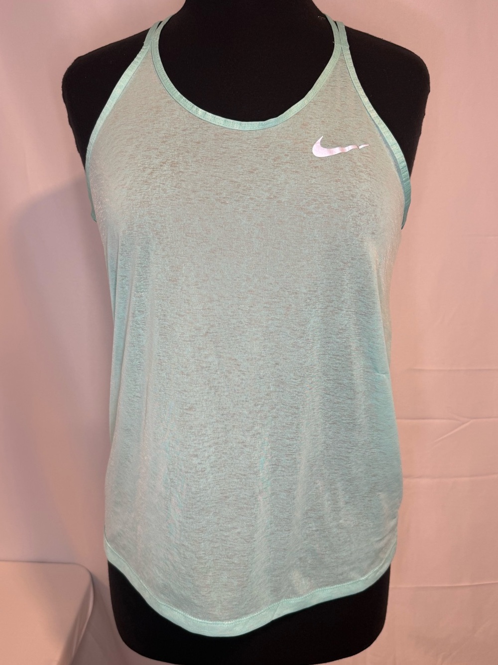 Nike Dri-FIT Mint Green Open Back Workout Tank Small